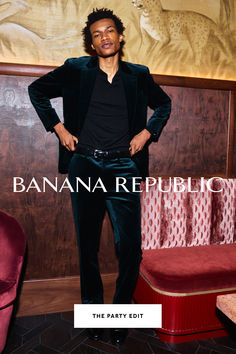 Get ready for every holiday invitation with Banana Republic's new collection of event-ready looks. Party in style with velvet suits, refined dress shirts, and luxe leather accessories. Tap the pin to shop Looks Party, Dress Shirts, Leather Accessories