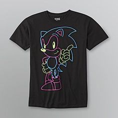 Sonic Costumes, Sonic Costume, Sega Genesis, Men's Graphic T Shirt, Neon Color, T Shirt Diy, The Hedgehog, Mens Graphic Tee, Shirt Ideas