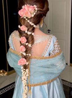 Hear Stail Girl, Hiar Stail, Hairstyle For Engagement, Classy Updo Hairstyles, Messy Braided Hairstyles, Classy Updo, Hair Styels, Flower Braids, Bridal Hair Buns