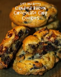 soft and chewy candied bacon chocolate chip cookies are the perfect treat for any occasion