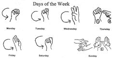 twelve days of the week hand gestures