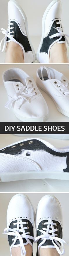 Shoe Makover: Painted Faux Saddle Shoes Tutorial Painted Saddle, 50s Sock Hop, Shoes Tutorial, Shoes Craft, 1950s Party, Sock Hop, Hallowen Costume