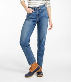 #LLBean: Women's 207 Vintage Jeans, High-Rise Boyfriend Vintage Boyfriend Jeans, High Rise Boyfriend Jeans, Mom Fashion, Womens Jeans, Jeans Boyfriend, Premium Denim, Mom Style, Ll Bean, Vintage Jeans