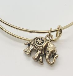 Elephant Charm Bracelets - Bodacious Bijous Elephant Charm Bracelet, New Bracelet, Gold Elephant, Elephant Necklace, Gold Charm Bracelet, Elephant Charm, Lucky Charm, Adjustable Bracelet, Antique Style