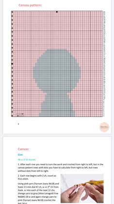 the cross stitch pattern is shown in this screenshote, and shows how to use it