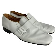 These Are Great Vintage Shoes From The 1960s. Features: Slip On Square Toe Buckle Design On Shoe Size: Mens 10 Condition: Pre-Owned Great Condition For Their Age- The Insoles Made Need Replacing Vintage Leather Shoes For Spring, Retro Closed Toe Formal Loafers, Vintage Leather Loafers For Galas, Retro Closed Toe Loafers For Formal Occasions, Retro Formal Closed Toe Loafers, Retro Formal Loafers For Spring, Retro Round Toe Formal Loafers, Retro Formal Loafers With Leather Sole, Retro Round Toe Loafers For Formal Occasions