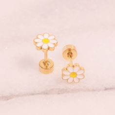 Our flatback, enamel stud earrings are hypoallergenic and perfect for all ages: kid, teen, and adult! These screw-back earrings will be the most comfortable you’ve ever worn, while the tarnish-resistant metals promise enduring quality. White Screw Back Earrings For Gift, Trendy Hypoallergenic Enamel Earrings, Hypoallergenic White Piercings As Gift, Nickel-free White Cartilage Earrings As Gift, White Dainty Hypoallergenic Cartilage Earrings, Dainty White Hypoallergenic Cartilage Earrings, White Hypoallergenic Enamel Earrings, Nickel Free White Piercings As Gift, Nickel-free White Piercings As Gift