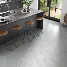 Serendra-12" x 24" Glazed Porcelain Tile by Emser - The Flooring Factory Fireplace Facade, Emser Tile, Matte Tile, Glazed Ceramic Tile, Large Format Tile, Marble Look Tile, Commercial Flooring, Porcelain Flooring, Cement Tile