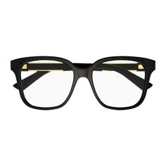 Introducing the luxurious Gucci GG1192O 004 Black 53mm eyeglasses, a must-have accessory for fashion-forward women who appreciate quality and style. These exquisite frames from the renowned designer brand Gucci are a perfect blend of sophistication and modernity. The frame color of these glasses is a sleek and timeless black, adding a touch of elegance to any outfit. The clear demo lenses provide a chic and polished look, while the square shape gives a bold and statement-making appeal. Crafted from high-quality acetate material, these Gucci eyeglasses are not only stylish but also durable. The 53mm lens width and 140mm temple length ensure a comfortable fit, making them suitable for all-day wear. The Gucci GG1192O 004 Black 53mm eyeglasses feature a 16mm bridge size, creating a perfect bal Luxury Black Round Frame Sunglasses, Luxury Formal Sunglasses With Round Frame, Luxury Round Frame Sunglasses For Formal Occasions, Gucci Eyeglasses, Polished Look, Fashion Forward, Lenses, Comfort Fit, Branding Design