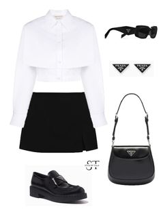 Prada Skirt Outfit, Prada Women Outfits, Prada Inspired Outfit, Prada Dress Casual, Prada Shirts Women