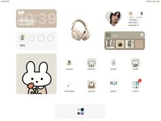 an image of the homepage for a website with icons and stickers on it