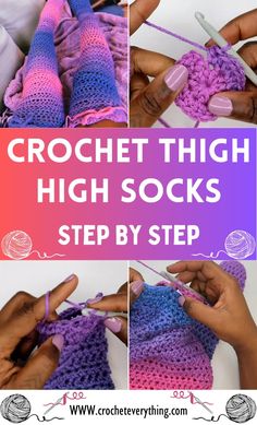 crochet high socks step by step