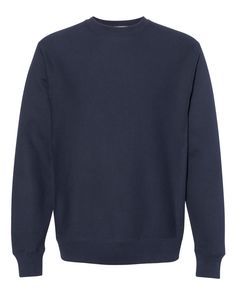 Legend - Premium Heavyweight Cross-Grain Crewneck Sweatshirt - CLASSIC NAVY - S | Independent Trading Co. Legend - Premium Heavyweight Cross-Grain Crewneck Sweatshirt in Classic Navy Blue Size Small | Cotton/Polyester Blend Navy Blue Crewneck, High Neck Sweatshirt, Navy Crewneck, Navy Sweatshirt, King Fashion, Blank Apparel, Navy Blue Sweater, Shortening, Navy Sweaters