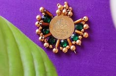 Coin Aari Work Designs, Buttas Design In Aari, Lakshmi Coin Aari Work Blouse, Coin Work Blouse Designs, Kasu Work Blouse Designs, Aari Motif Designs, Aari Buttas, Work Blouse Hand Designs, Aari Motif