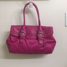 Like New. Great Condition. Pink Coach Bag, Coach Bag, Kate Spade Top Handle Bag, Bright Pink, Coach Bags, Satchel, Top Handle Bag, Bag Lady, Like New