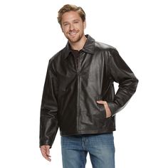 Enhance your look with this Vintage Leather jacket. Put the finishing touch on your cool-weather ensembles with this men's Vintage Leather leather jacket. In black. Midweight insulation for comfort in colder conditions. Zip front Long sleeves 3-pocket FABRIC & CARE Shell: leather Lining: nylon Professional leather cleanÂ  Imported  Color: Brown. Gender: male. Age Group: adult. Pattern: Solid. Mens Leather Jacket, Brown Leather Jacket Men, Men's Leather Jacket, Men's Outerwear, Vintage Leather Jacket, Brown Leather Jacket, Mens Leather, Mens Outerwear, Leather Jacket Men