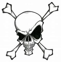 a skull and crossbones tattoo design