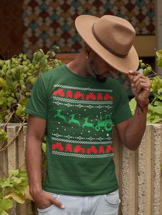 Shipping from the US. Easy 30 day return policy, 100% cotton, Double-needle neck, sleeves and hem; Roomy Unisex Fit. Reindeer Shirt, Gifts For Farmers, Nordic Christmas, Hoodie Size Chart, Sweater Style, Cotton Muslin, Christmas T Shirt, Christmas Tees, Womens Size Chart