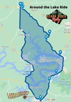 the lake ride route map shows where to go