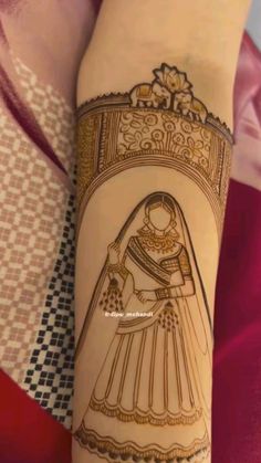 Bridal Mehndi Designs Portrait, How To Draw Dulhan In Mehndi, Bridal Mehendi Unique, Bridal Mehendi Designs With Figures, Mehndi Bride Designs, Groom Figure Mehendi Designs, Mehndi Dulhan Design, Portrait Mehndi Designs, Bride Figure Mehndi