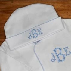 Monogrammed baby jersey knit hat, Personalized Newborn hat, Coming Home Hat, New Baby Cap, Baby Name Beanie, Infant Hospital Hat Monogrammed Cotton Jersey Knit Baby Hat perfect for the Hospital and Coming Home Outfit. Add a monogram or name in any color you like. Perfect for matching gowns or footies (see my other listings)  I will send a proof for all personalized items usually within 24 hours and most times much sooner. I will not stitch without your approval of the proof so please check back