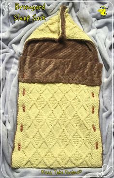 "This Baby Sleep Sack is knitted in one piece and has an eye catching design thats practical but not over complicated.  Knitted on 5.5mm (US 9)needles and made in Aran Weight Yarn.  No seams and a simple button top allows the hood to be open up. Sample shown is Patons Favorito in Cream and lined with fleece.  Fleece is only recommended for outdoor use as baby can quickly overheat indoors or warmer climates, try cotton for the same effect with less thermal properties.  In 5 sizes to fit from New Sleep Sack Pattern, Casting Off Knitting, Easy Baby Blanket, Baby Sleep Sack, Aran Weight Yarn, Sleep Sack, Baby Blanket Knitting Pattern, Creative Arts And Crafts, Cascade Yarn