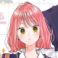 fukakouryoku no I LOVE YOU Girl Pfps, Manga Pfp, Art Inspiration Drawing, Book Aesthetic, Matching Icons, Pink Hair