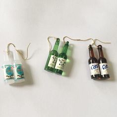 itGirl Shop BEER BOTTLE CUTE PLASTIC EARRINGS Aesthetic Apparel, Tumblr Clothes, Soft Grunge, Pastel goth, Harajuku fashion. Korean and Japan Style looks Bottle Cute, Aesthetic Retro, Fashion Grunge, Plastic Earrings