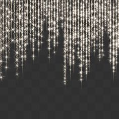 sparkling stars and sparkles on a black background png clipart, transparent material