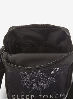 Sleep Token Take Me Back To Eden Athletic Crossbody Bag Alternative Style Concert Bag With Adjustable Strap, Alternative Crossbody Bag With Adjustable Strap, Alternative Style Crossbody Bag With Adjustable Strap, Crossbody Bag With Adjustable Strap For Concerts, Concert Essentials, Take Me Back To Eden, Back To Eden, Right Arrow Icon, Sleep Token