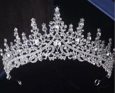 Crystal Crown Tiaras, Crown Tiara, Silver Crown, Crystal Crown, Florida Usa, Silver Crystal, Tiaras And Crowns, Formal Wedding, Quince