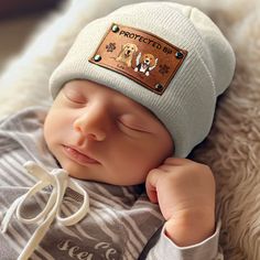 Cute Winter Bonnet As Gift, White Adjustable Beanie For Cold Weather, Personalized Winter Hats For Gifts, Personalized Winter Hats As Gifts, Cute White Soft Knit Beanie, Playful Warm White Beanie, Casual White Beanie As Gift, Adjustable Warm Beanie As Gift, Cute White Knitted Beanie