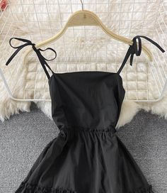 Cute A line short dress fashion dress Material: blended Color: white, black, blue Size(cm): M, L S length 90 bust 76-84 waist 68-76 M length 91 bust 80-88 waist 72-80 Black Sundress For Summer Parties, Chic Black Sleeveless Square Neck Dress, Chic Square Neck Mini Dress In Solid Color, Elegant Solid A-line Sundress, Chic Black Sleeveless Dress With Square Neck, Black Sundress For Spring Party, Black Spring Party Sundress, Black Party Sundress For Spring, Chic Solid Color Mini Sleeveless Dress