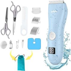 Safety Ceramic Clipping Blade: This Baby Hair Clipper Is Made Up Of Sharp Stainless Steel And Ceramic Blades, The Unique Round Head Design Won't Scratch The Skin And Never Get Stuck, You Can Finish Your Child's Haircut Smoothly. Washable Cordless Hair Clippers: Ipx7 Waterproof, With Detachable Blades, This Hair Clipper Can Be Washed Under Water As A Whole, And The Large Capacity Lithium-Ion Battery Supports You To Use It Anywhere. Usb Rechargeable With Lcd Display: This Baby Hair Trimmer Has A B Baby Hair Trimmer, Cordless Hair Dryer, Baby Bath Thermometer, Bath Thermometer, Wipe Warmer, Baby Washcloth, Kids Hair Cuts, Bath Girls, Hair Clipper