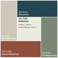 the color scheme for an interior and exterior painting project