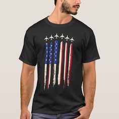 Red White Blue Air Force Flyover 4th of July Gift T-Shirt Shirt 4th Of July Gifts, Blue Fireworks, Urban Chickens, Blue Air, Veteran T Shirts, 4th Of July Shirt, Shirt Store, Red White Blue, Tshirt Colors