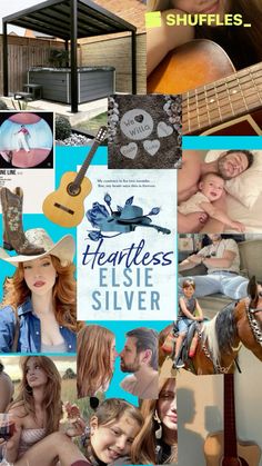 a collage of photos with the words fearless, elvisie silver and images of people in cowboy hats