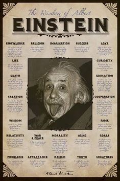 an old newspaper advertisement with the words,'the history of albert einstein'on it