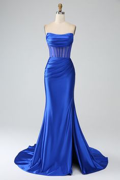 Fabric: Polyester. The fabric is comfortable for skin. Package Contents: 1x Women Dress. Occasion: Whether you are dressing it for a wedding party, prom, evening party or any other occasions, this party dress will be your lovely partner. Royal Blue Mermaid Dress Prom, Pretty Prom Dresses Blue, Strapless Royal Blue Prom Dress, Sapphire Blue Prom Dress, Long Prom Dress Ideas, Royal Blue Dress Long Sleeve, Royal Blue Dress Prom, Royal Blue Mermaid Dress, Long Royal Blue Dress