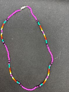 Seed bead necklaces handmade by April Summer Jewlery, Seed Bead Necklaces, Diy Western, Seed Bead Bracelet Patterns, Purple Bead Necklace, Seed Bead Choker, Bracelet Inspo, Necklaces Handmade, Teen Jewelry