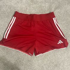 Nwt Aeroready Run Big Red Adidas Shorts For Summer, Adidas Red Shorts For Summer, Red Sporty Running Shorts, Adidas Red Summer Shorts, Red Running Sportswear Shorts, Red Athletic Shorts With Built-in Shorts For Running, Adidas Athletic 2-in-1 Shorts, Red 2-in-1 Athletic Shorts, Shorts Adidas