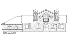 this is the front elevation of these house plans