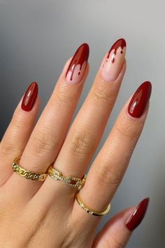 Red Nail, Halloween Nail Designs, Halloween Nail Art, Nail Arts