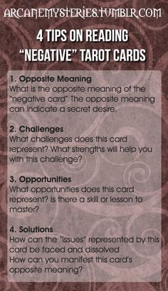 a card game with instructions on how to use the tarot cards for reading and writing