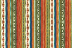 an orange, green and blue striped fabric