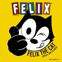 an image of a cartoon character with the word felix on it's face