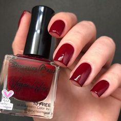 Vegan Wine is a vampy, deep red creme nail polish that is a part of the Activist Essentials Collection from Dimension Nails. Dimension Nail's premium nail lacquer is perfect to use with nail art or all by itself. This polish is also handmade with compassion and love. Application: Apply 2-3 coats of polish and seal it in with 1-2 coats of your topcoat of choice. 100% Vegan Cruelty-free Certified by PETA, Leaping Bunny, and Logical Harmony 10 Free Free of formaldehyde, formaldehyde resin, dibutyl Love Application, Dimension Nails, Vegan Wine, Maroon Nails, Leaping Bunny, Nail Lacquer, Peta, Winter Nails, Red Nails