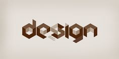 the word design is made up of geometric shapes