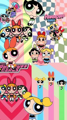 the powerpuff girls wallpapers are all different colors and sizes, but one is