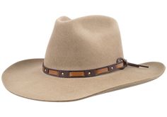 Stetson 3X Hutchins Felt Hat - Stone - Hero Beige Brimmed Felt Hat For Outdoor, Beige Wide Brim Felt Hat For Outdoor, Brimmed Fur Felt Hat For Outdoor, Brimmed Fur Felt Outdoor Hat, Fur Felt Brimmed Hat For Outdoor, Classic Beige Felt Hat For Outdoors, Outdoor Fur Felt Hat With Flat Brim, Fitted Country Style Felt Hat For Outdoor, Casual Wide Brim Felt Hat For Ranch